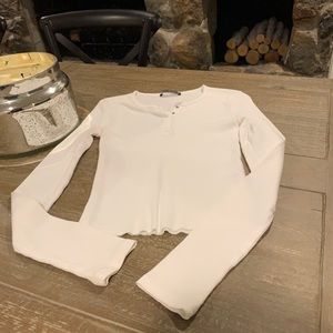 Brandy Melville Tops - Brandy Melville Long Sleeve White Top Brandy Melville Tops - Brandy Melville Long Sleeve White Top